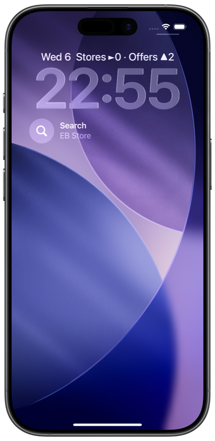 EB Browser Lock Screen widget preview